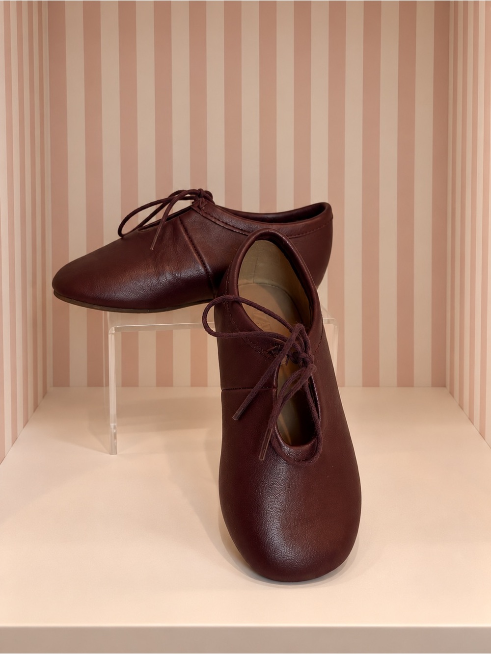 Zara Girls Leather Derby Flats